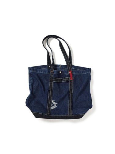 Vintage Canvas Denim Western Tote Bag [Indigo] - karactor - Modalova