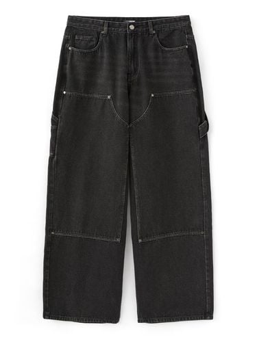 Brushed Wide Fit Carpenter Denim Pants [Black] - DNSR - Modalova