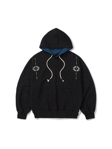 Chimayo Stitch Heavyweight Terry Cotton Hoodie [Black] - karactor - Modalova