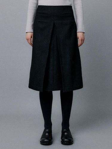 Tuck Wool Pleated Midi Skirt [] - EPINGLER - Modalova