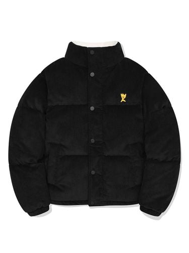 Corduroy Down Semi-Overfit Puffer Jacket [Black] - Wacky Willy - Modalova