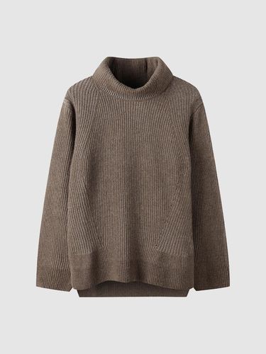 Wool Blend Turtleneck Relaxed Fit Pullover (NADW0-WSP230_470) - comgen - Modalova