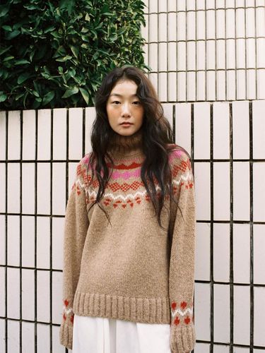 Nordic Turtleneck Raglan Sweater - PONYTAIL - Modalova