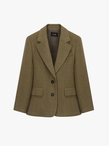 Alpaca Wool Tailored Single-Breasted Jacket (EMNAWJK050) - E.B.M (Edition by Michaa) - Modalova