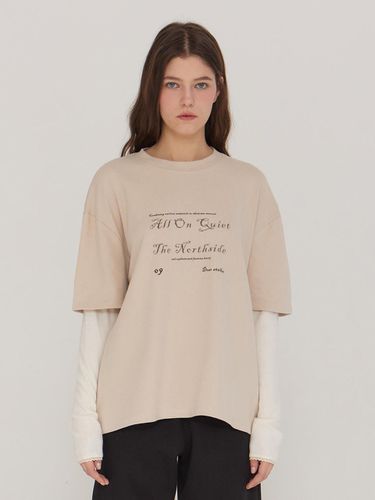 Layered Long Sleeve Lace T-shirt [Cream] - DEARSTALKER - Modalova