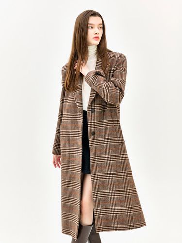 Handmade Check Wide Collar Wool-Cashmere Coat (EMNAHHH010) - E.B.M (Edition by Michaa) - Modalova