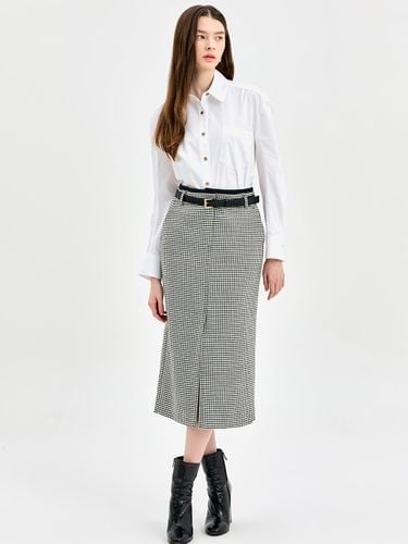 Check Pattern H-line Wool Skirt (EMO1WSK080) - E.B.M (Edition by Michaa) - Modalova