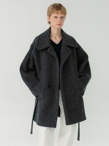 Cloud Single Overfit High-neck Coat [Charcoal] - RRACE - Modalova