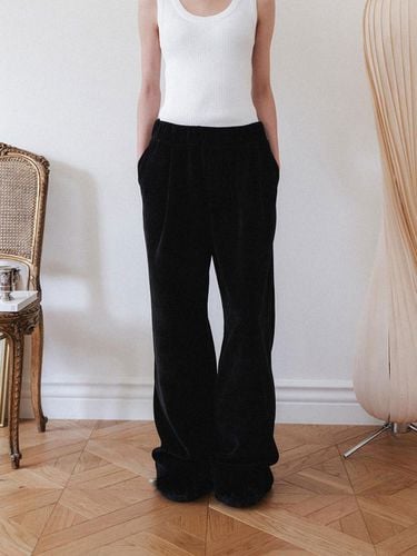 Velvet Wide Banding Pleated Pants [] - EPINGLER - Modalova