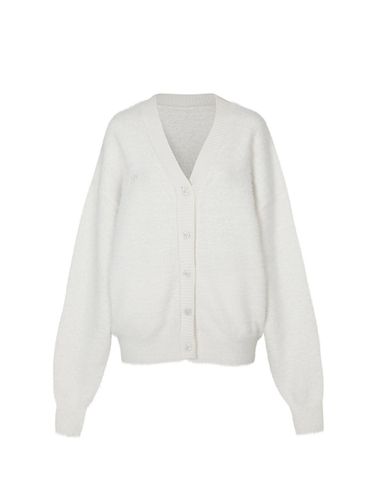 EVA Fur Knitted Cardigan [Beige] - PAIN OR PLEASURE - Modalova