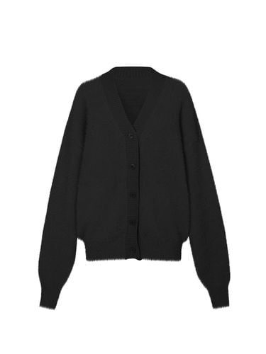 EVA Fur Knitted Cardigan [Black] - PAIN OR PLEASURE - Modalova