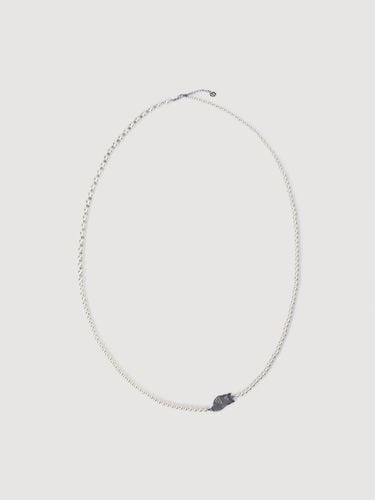 Pearl Decorated Two-Way Long Necklace [Silver] (LXEAM25010SVX) - LUCKY CHOUETTE - Modalova