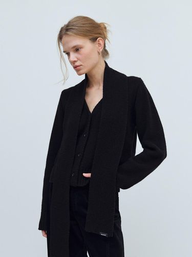 Wool Semi-Overfit Set Cardigan [Black] - YUSE - Modalova