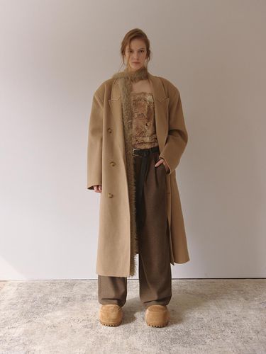 Handmade Wool Blend Free Size Coat - PROJECT WAVE - Modalova