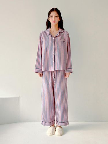 Striped Cotton-Polyester Two-Piece Set - FOVERE - Modalova