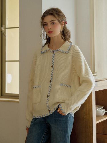 Loose Fit Soft Wool Cardigan - Simple Retro - Modalova