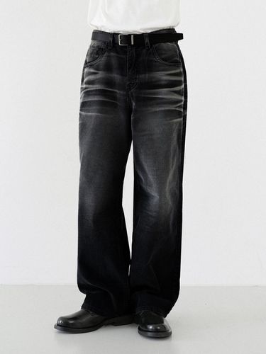 Corduroy Wide High Rise Pants [Black] (M246) - WAAR FOR MEN - Modalova