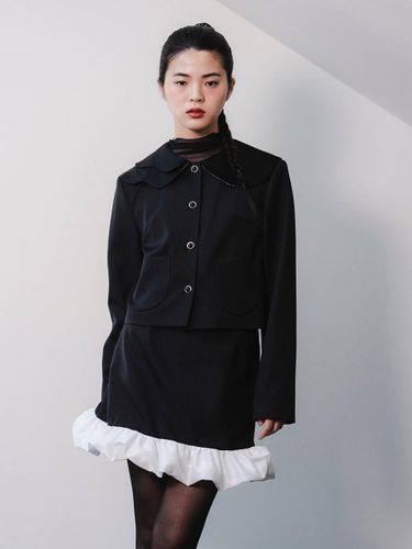 Double-layered Wool Premium Jacket [Black] - GAYEON LEE - Modalova