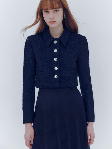 Luminescent Cropped Slim Fit Tweed Jacket - IvanaHelsinki - Modalova