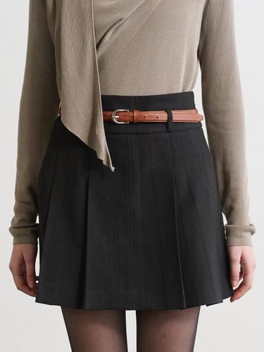 Minimalist Vegan Leather Basic Belt [Black] - L’autre de min - Modalova