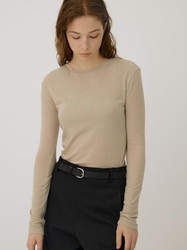 Slim Loose Fit Tencel-Wool T-shirt [Ash Beige] - MANNON - Modalova