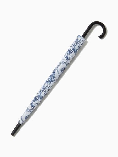 Automatic Floral Print Long Umbrella [Navy] - rouge & lounge - Modalova