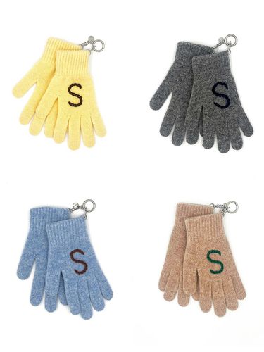 Lambswool Blend Two-Way Knit Gloves - Spicethingsup - Modalova