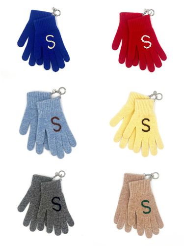 Lambswool Blend Two-Way Knit Gloves (4Color) - Spicethingsup - Modalova