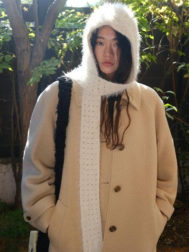 Handcrafted Loose-knit Hooded Muffler - Spicethingsup - Modalova