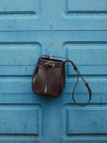 Bucket Style Leather Mini Lale Bag - FOLNUA - Modalova