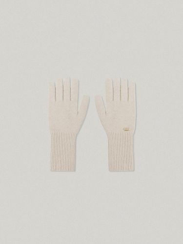 Round Logo Metal Accent Gloves [beige] - FOLNUA - Modalova