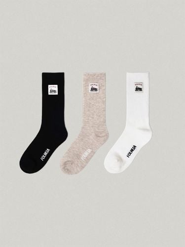 Wool Blend Ribbed Crew Socks - FOLNUA - Modalova