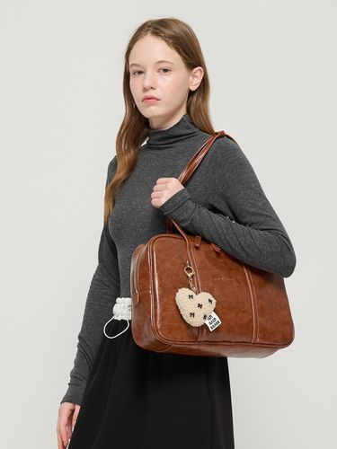 Baguette Square Vegan Leather Tote Shoulder Bag [BROWN] - ROIDESROIS - Modalova