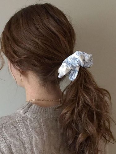 French Linen Cotton Etoile Scrunchie [] - oar - Modalova