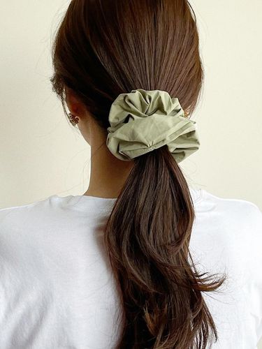 Vintage Rayon Cotton Scrunchie [GREEN] - oar - Modalova