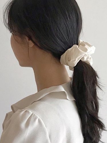 Vintage Cotton Rayon Scrunchie [beige] - oar - Modalova