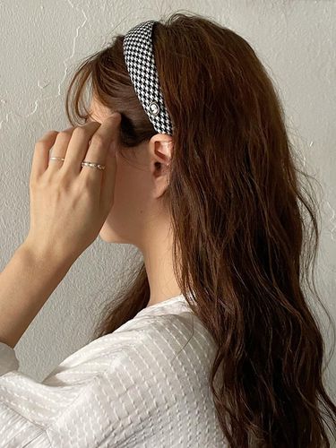 Vintage Houndstooth Cameo Volume Hairband [] - oar - Modalova