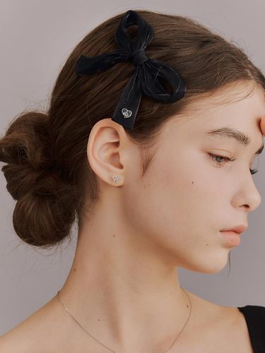 Ribbon Psyche Hairpin [Black] - ENGBROX - Modalova