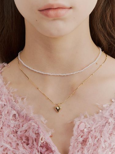 Peace Heart Pearl Necklace Set - ENGBROX - Modalova