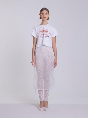 Ribbon Cotton St Tropez T-shirt [Pink] - emilee F - Modalova