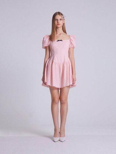 Puff Sleeve Cotton Babydoll Dress [PINK] - emilee F - Modalova