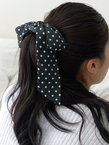 Elegant Dot Ribbon Scrunchie [] - geegee - Modalova