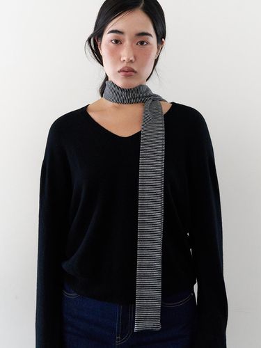 Cotton Stripe Lightweight Long Scarf [] - geegee - Modalova