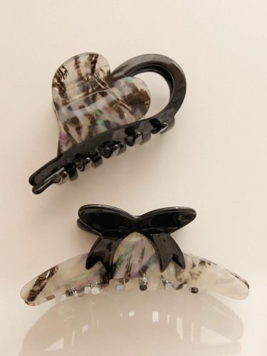 Heart Celluloid Plated Hair Clip (H01297) - J.Lauren - Modalova