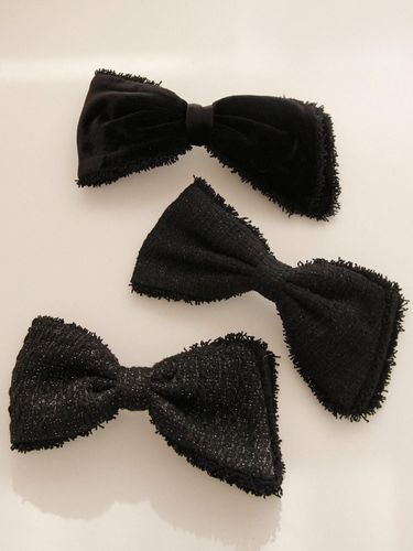 Ribbon Big Tweed Auto Hair Pin (H01303) - J.Lauren - Modalova