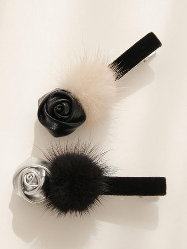 Fur Velvet Rose Point Hair Pin (H01316) - J.Lauren - Modalova