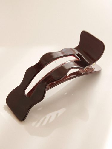 Wave Pattern Lightweight Celluloid Hair Clip (H01317) - J.Lauren - Modalova