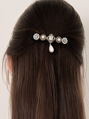 Antique Casting Pearl Cubic Hair Pin (H01284) - J.Lauren - Modalova