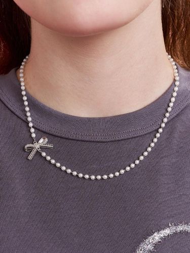 Ribbon Pearl Audrey Necklace - ENGBROX - Modalova