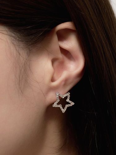 Holy Star Crystal Brass Earring - geegee - Modalova